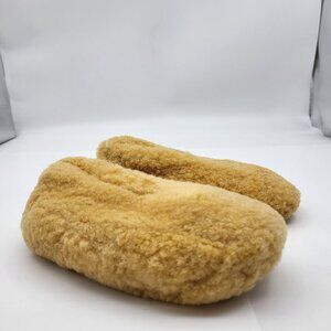 Vintage Sheepskin Slippers Hand MadeBig girls 7.5-8 comfy slip on leather sole